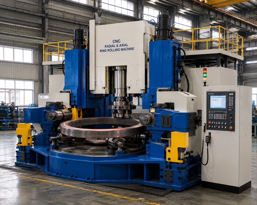 CNC radial and axial ring rolling machine