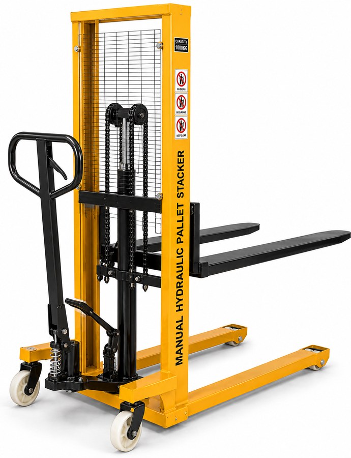 Manual hydraulic stacker