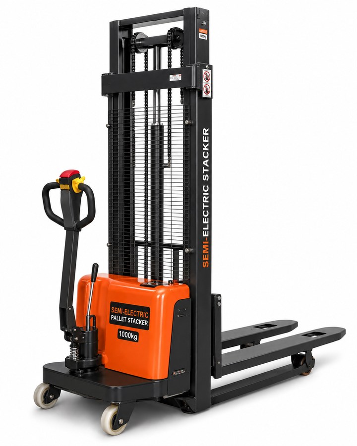 Semi automatic electric stacker
