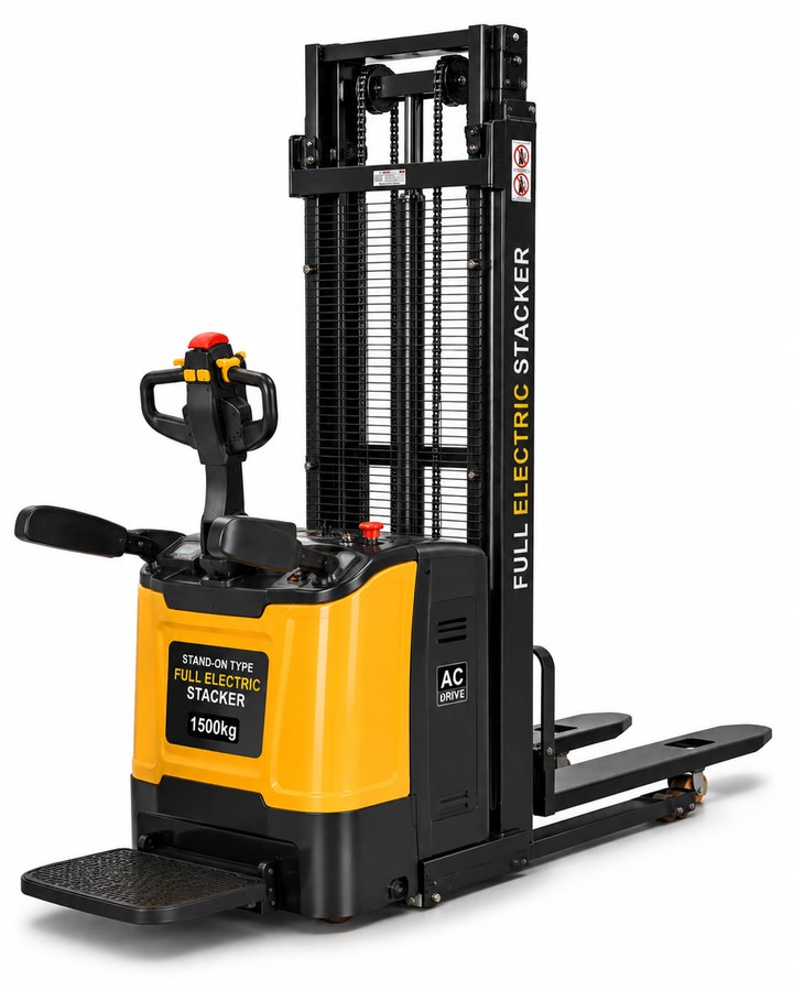 Stand-on type full electric stacker