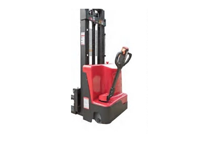 Fully electric pedestrian-operated stacker truck