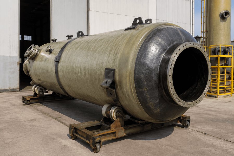 FRP packed tower with filler media