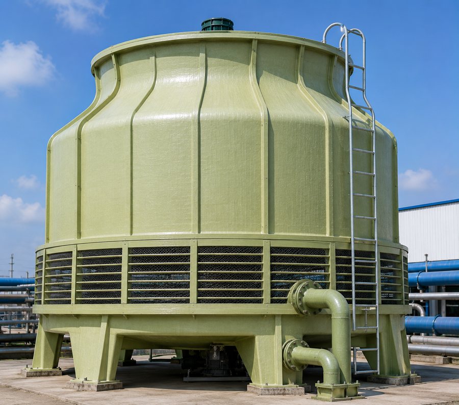 FRP round-type cooling tower