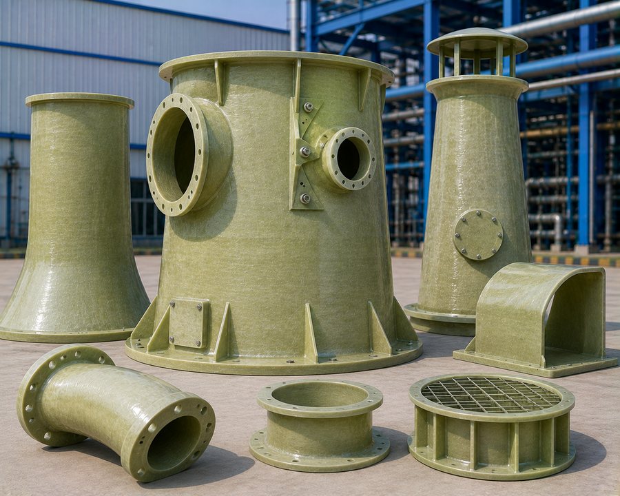 FRP tower equipment and column internals