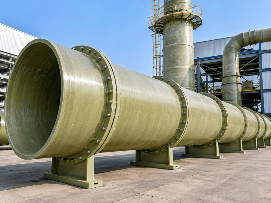 FRP flue-gas desulphurisation pipework