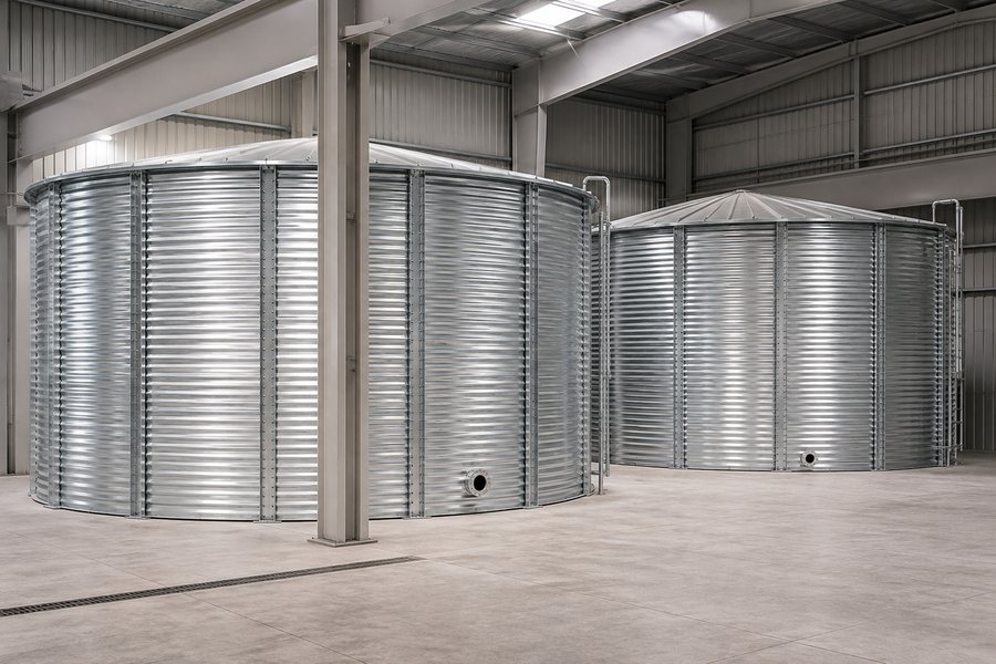 Zinc-aluminium coated steel bolted water tank